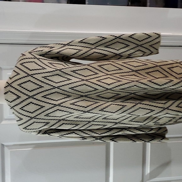 Geometric Print Sweater Open-Front  Cardigan  L - Picture 4 of 12